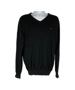 Tommy Hilfiger Men&#39;s Black V-Neck Pullover Sweater Size Large - £22.05 GBP