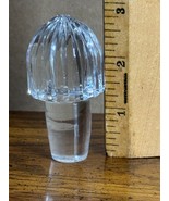 Vintage Clear Glass Decanter Stopper Ribbed - $559.01 MXN