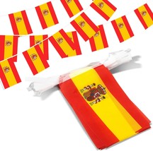 Anley Spain String Flag Pennant Flag Patriotic Events Decoration 38 Flags - £6.28 GBP