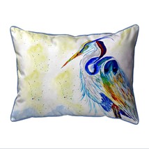 Betsy Drake Watercolor Heron Large Indoor Outdoor Pillow 16x20 - £37.59 GBP