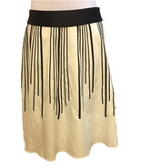 Womens White House Black Market Silky White Black A Line Skirt Size 4 - $27.06 CAD
