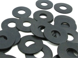 3/8&quot; ID x 1&quot; OD x 1/16&quot;  Black Rubber Flat Washers   Various Package Quantities - £8.54 GBP+