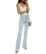 IRO Vehla Lace-Up Suede Bootcut Pants Light Blue ( 36 / US 4 ) - $405.96 CAD