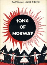 Song of Norway Souvenir Program &amp; Program Paul Winston&#39;s 1957 Columbus Ohio - £17.25 GBP