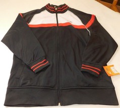 Boy&#39;s Champion L large Youth jacket zip up coat AJK V9036 Black Red Whit... - £16.45 GBP