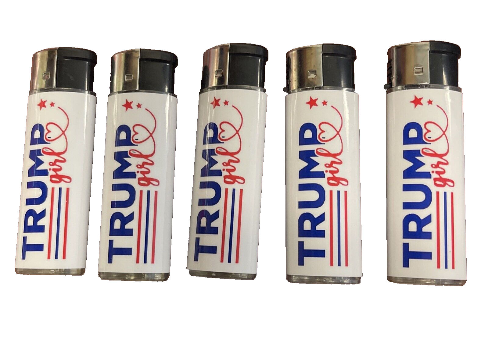 Trump Girl Lighters Set of 5 Electronic Butane Standard Flame