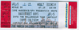 BACKSTREET BOYS 2000 FULL VINTAGE TICKET 2ND ROW HAMILTON ONTARIO COPPS ... - £11.58 GBP