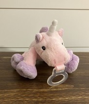 WUBBANUB NOOKUMS Pink Purple Pacifier Binky Holder Plush Unicorn - £23.35 GBP