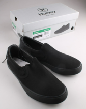 Hurley Men&#39;s Arlo Slip-On Deck Shoe 9.5 10 Casual Canvas Sneakers BLACK NEW - $19.97+