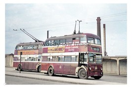 ptc9744 - Yorks&#39; - Doncaster Trolleybus No.380 at North Bridge c1955. print 6x4 - £2.20 GBP