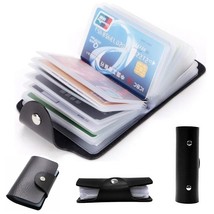 24 Cards Slim PU Leather Bank ID Credit Card Holder Pocket Case Wallet P... - £2.35 GBP