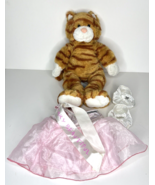 Ballerina Plush Orange Striped Cat Sash Dress Shoes BAB Stuffed Animal 16&quot; - £19.46 GBP