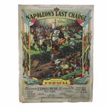 Vintage 1910 Napoleon&#39;s Last Charge Waterloo March French Military Sheet Music  - £11.15 GBP