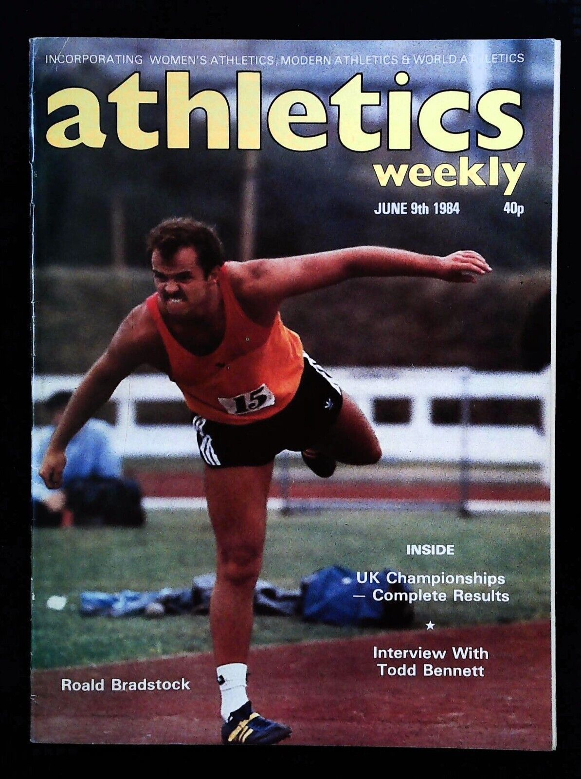 Primary image for Athletics Weekly Magazine June 16 1984 mbox1466 Todd Bennett