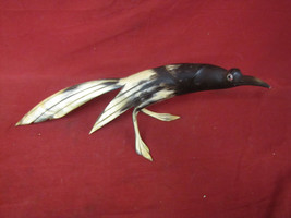 Vintage Horn Art Bird Home Decoration Made From Real Cow Horn - £40.19 GBP