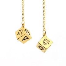 New Big Antique Gold Color Bracelet Han Solo Lucky Dice Prop,1.25 cm Dice with L - £12.82 GBP