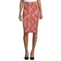 Liz Claiborne Women&#39;s Studio Pencil Skirt Size X-LARGE Dusty Cedar Animal New - £19.85 GBP