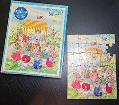 A Victory Plywood Jig-Saw Puzzle G J Hayter & Co England Bunnies Ice Cream 1950s - $19.79