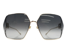 Gucci Sunglasses GG1322SA 001 Shiny Light Gold Frames with Grey Gradient Lenses - $277.19