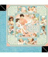 GRAPHIC 45 PRECIOUS MEMORIES SINGLE  PAPERS, 2 sheets 6 DESIGNS - £1.38 GBP