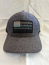 Columbia Hat Baseball Cap Flex Stretch Fitted Mesh Tree Flag Patch Logo Gray - £13.92 GBP