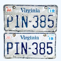 2019 United States Virginia Base Passenger License Plate PIN-385 - £20.95 GBP