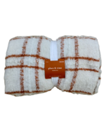 Place &amp; Time Modern Folk Rust and Cream Throw Blanket (50 x 60 in) New w... - $37.03