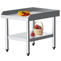 24&quot; x 30&quot; x 26&quot; Stainless Steel Equipment Stand Grill Work Table with Un... - £109.37 GBP