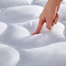 Sleep Zone Twin Quilted Fitted Mattress Pad Cover, Soft Fluffy, 21 Inches. - £31.96 GBP