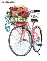 Nature Weaved in Threads[Basket of Blooms Bicycle] [Custom and Unique] Embroider - $38.60