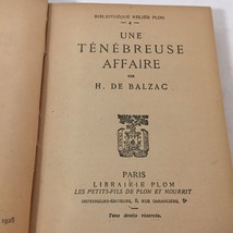 &quot;Une tenebreuse affaire&quot; by Honore de Balzac In French 1928 - £13.21 GBP