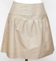 Valentino Beige Skirt A-Line Above Knee Cotton Silk Sz 4 Bnwt $980 - £146.50 GBP
