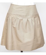 VALENTINO Beige Skirt A-Line Above Knee Cotton Silk Sz 4 BNWT $980 - £145.72 GBP