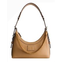 Tommy Bahama Brown Caramel Leather Double Strap Braided Shoulder Bag - $55.44