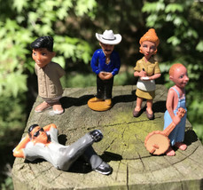 Lot of 5 Vtg Little &#39;Lil&#39; Homies Mini Figures Siesta Latin Cowboy Waitress Banjo - £18.49 GBP