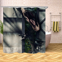 Jurassic Park Dinosaur Waterproof ShowerCurtain Polyester Bathroom Decor Curtain - £13.13 GBP+
