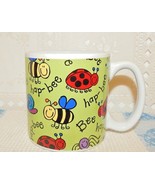 BEE HAPPY COFFEE MUG CUP SPIDERS LADYBUGS SNAILS 2007 BURTON &amp;BURTON BUS... - £11.65 GBP