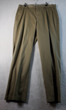 DOCKERS Straight Leg Pants Mens Size 36 Brown 100% Cotton Classic Fit Pu... - £10.13 GBP