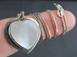 Vintage Sterling Silver Heart Pendant Necklace Italy Milor 925 18.25 Estate Sale - £24.99 GBP
