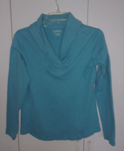 L.L. B EAN Ladies Blue Pullover Cotton Knit TOP-S REGULAR-BARELY WORN-NICE - £7.46 GBP