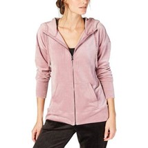 allbrand365 designer Womens Velour Zip Hoodie Size XX-Large Color Pink - £42.34 GBP