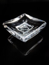 Kosta Boda Art Glass Small Heart Trinket Dish has original sticker 4.25  x 1.75" image 3