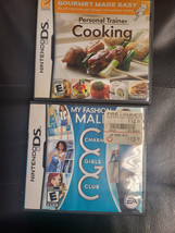 Lot Of 2 :Charm Girls Club My Fashion Mall[+ Poster]+Personal Trainer Cooking Ds - £6.32 GBP