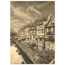 Vintage Strasbourg France Travel Poster Print Wall Art | Retro Strasbourg City H - $19.99