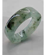 Icy Ice Bluish Green Natural Jadeite Jade Band Ring # US SIZE 13 # 22.10mm - $580.00