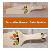 Hall Crocus Cake Spatula Vintage Decorative Crocus Pattern Ceramic Dishware - £17.57 GBP