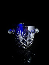 Faberge Odessa Cobalt Blue Crystal Ice Bucket - $595.00