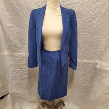 Vintage Saks Fifth Avenue Women&#39;s Royal Blue Blazer and Skirt, Size 4 - $39.60