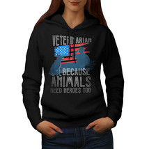 Wellcoda Veterinarian Hero Womens Hoodie, Animals Casual Hooded Sweatshirt - $36.14