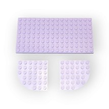 Lego Lavender Light Purple 6003 6x6 Round Corner Plate &amp; 92438 Plate 8x1... - $11.88